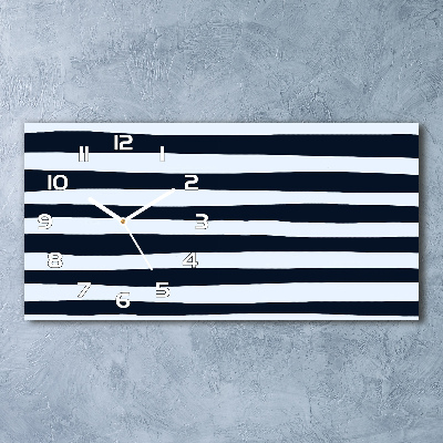 Horizontal wall clock Background with stripes