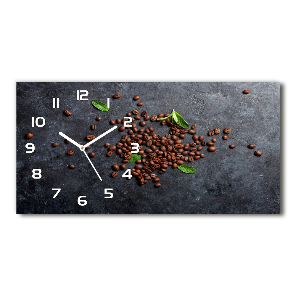 Horizontal wall clock Coffee beans