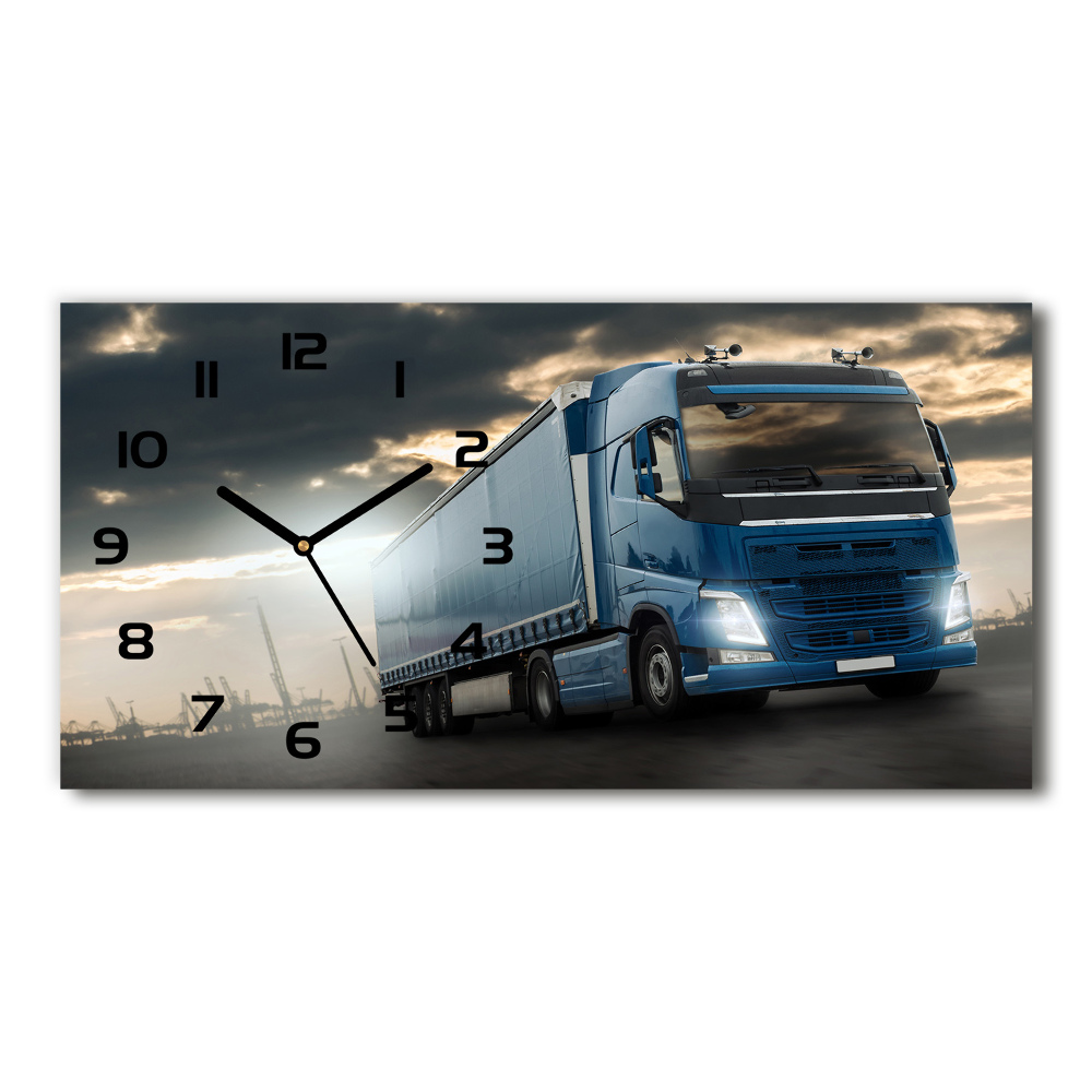 Horizontal wall clock Truck