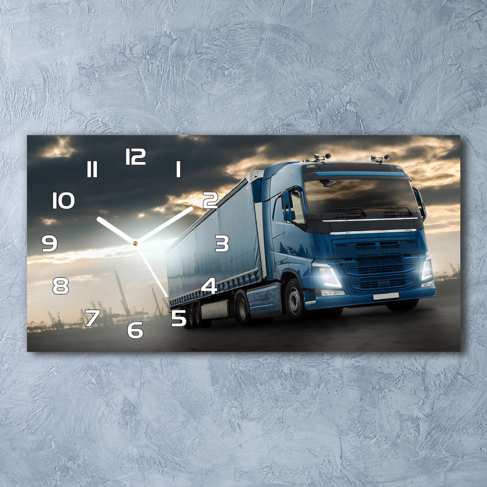 Horizontal wall clock Truck