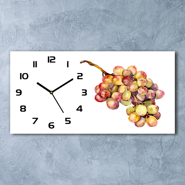 Horizontal wall clock Bunch of grapes