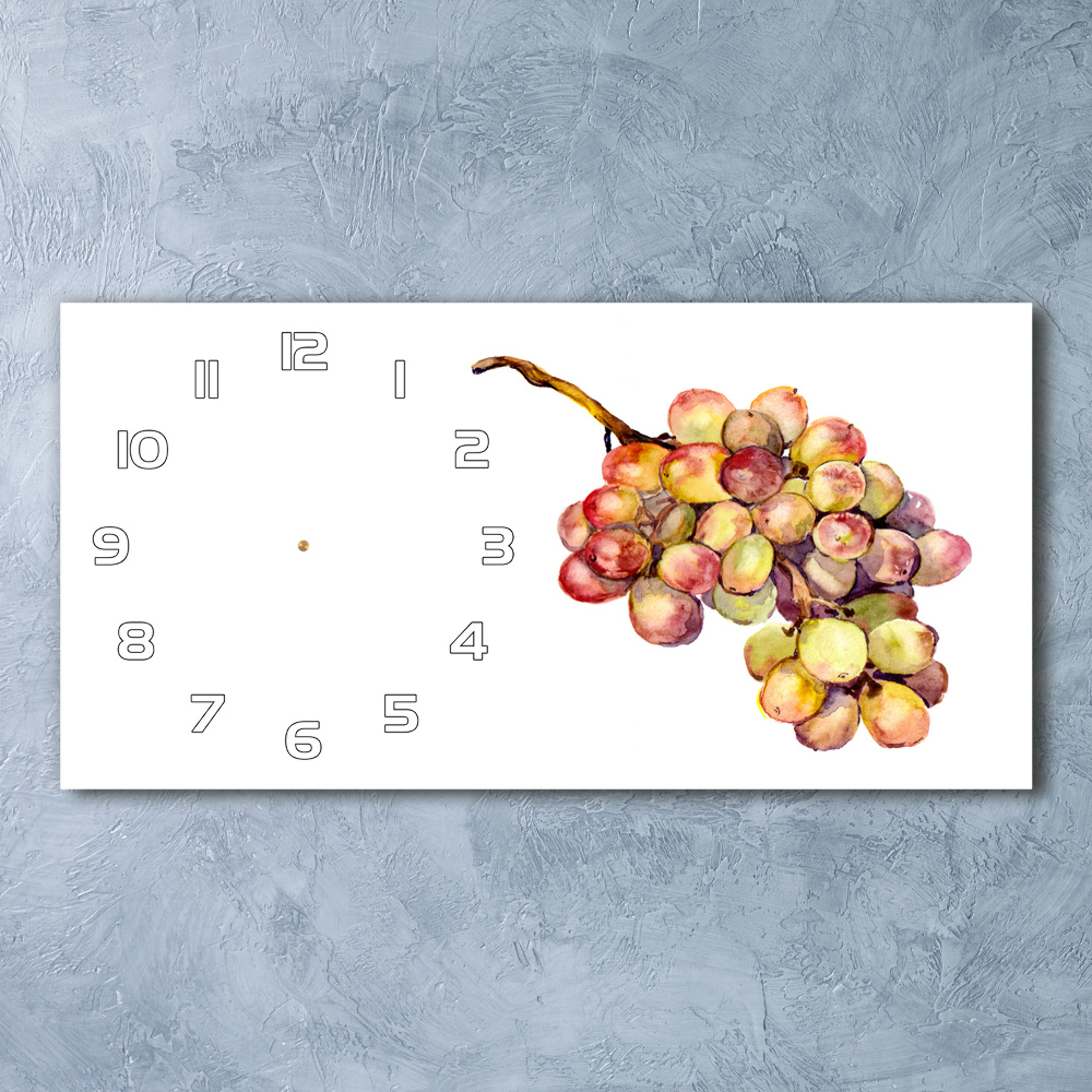 Horizontal wall clock Bunch of grapes