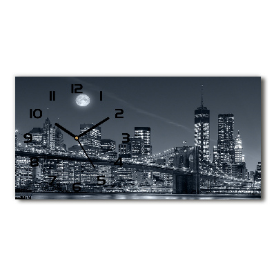 Horizontal rectangular wall clock Manhattan New York