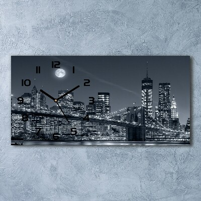 Horizontal rectangular wall clock Manhattan New York