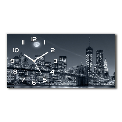 Horizontal rectangular wall clock Manhattan New York