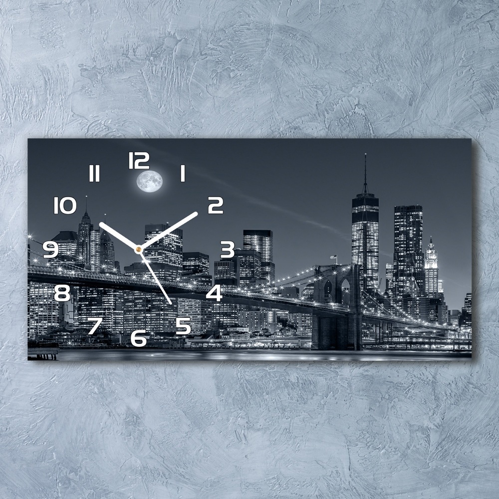 Horizontal rectangular wall clock Manhattan New York