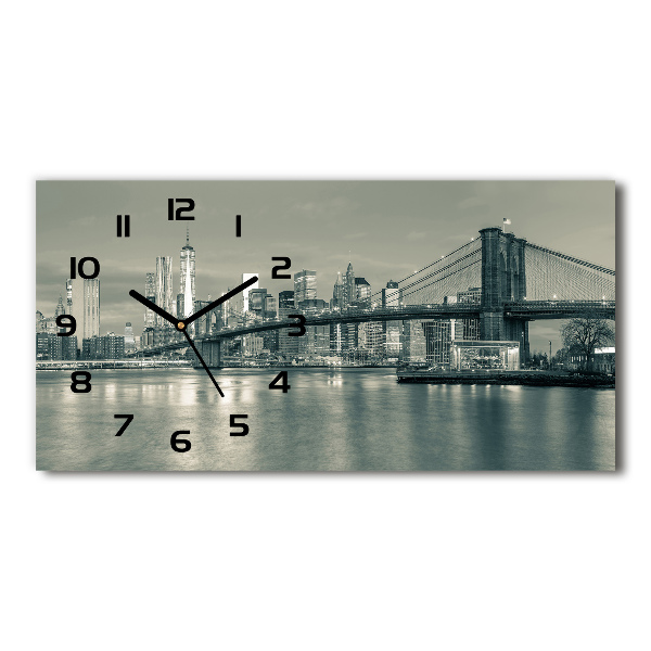 Horizontal rectangular wall clock Manhattan New York