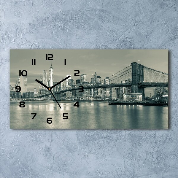 Horizontal rectangular wall clock Manhattan New York