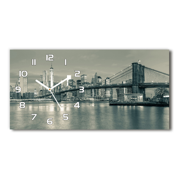 Horizontal rectangular wall clock Manhattan New York