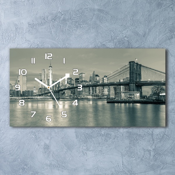 Horizontal rectangular wall clock Manhattan New York