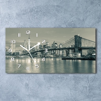 Horizontal rectangular wall clock Manhattan New York