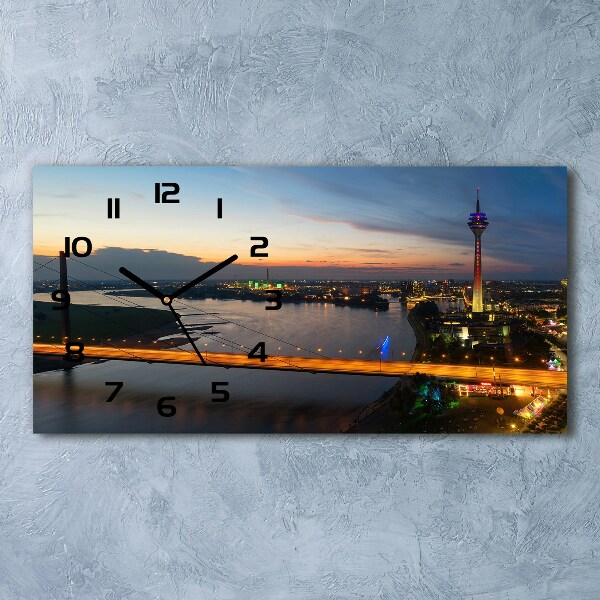 Horizontal wall clock Dusseldorf germany