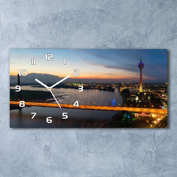 Horizontal wall clock Dusseldorf germany