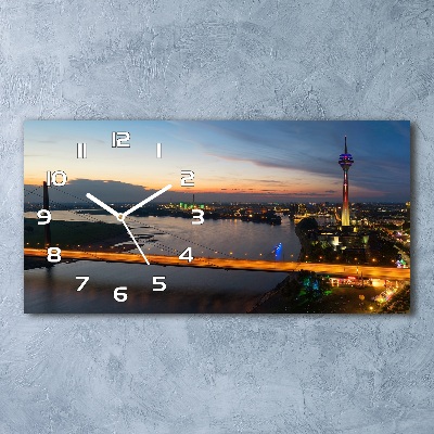 Horizontal wall clock Dusseldorf germany