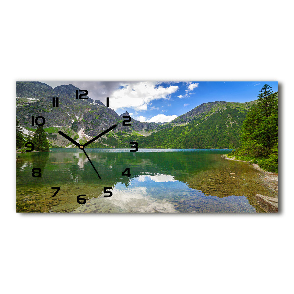 Horizontal rectangular wall clock Morskie Oko Tatry