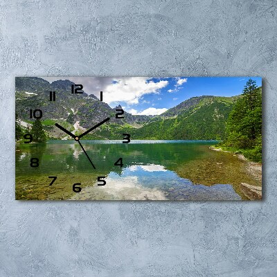 Horizontal rectangular wall clock Morskie Oko Tatry