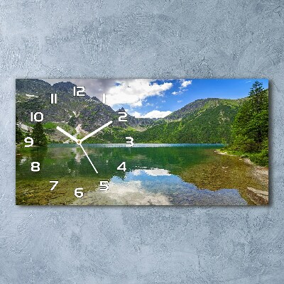 Horizontal rectangular wall clock Morskie Oko Tatry