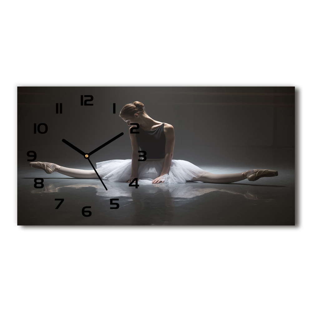 Horizontal rectangular wall clock Ballerina