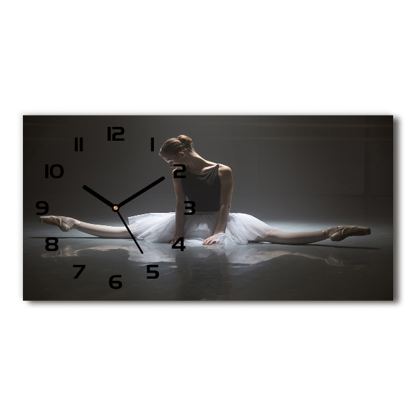 Horizontal rectangular wall clock Ballerina