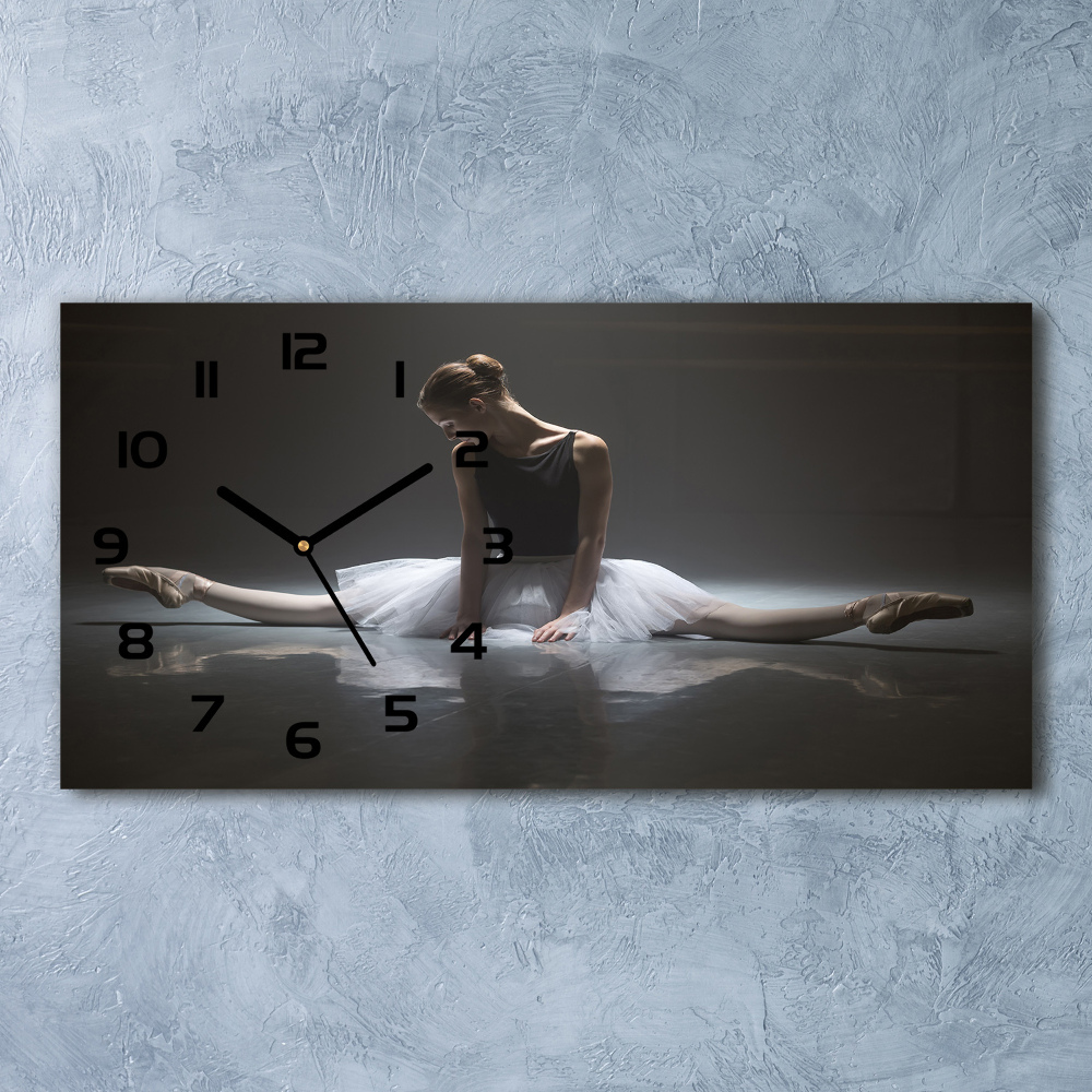 Horizontal rectangular wall clock Ballerina