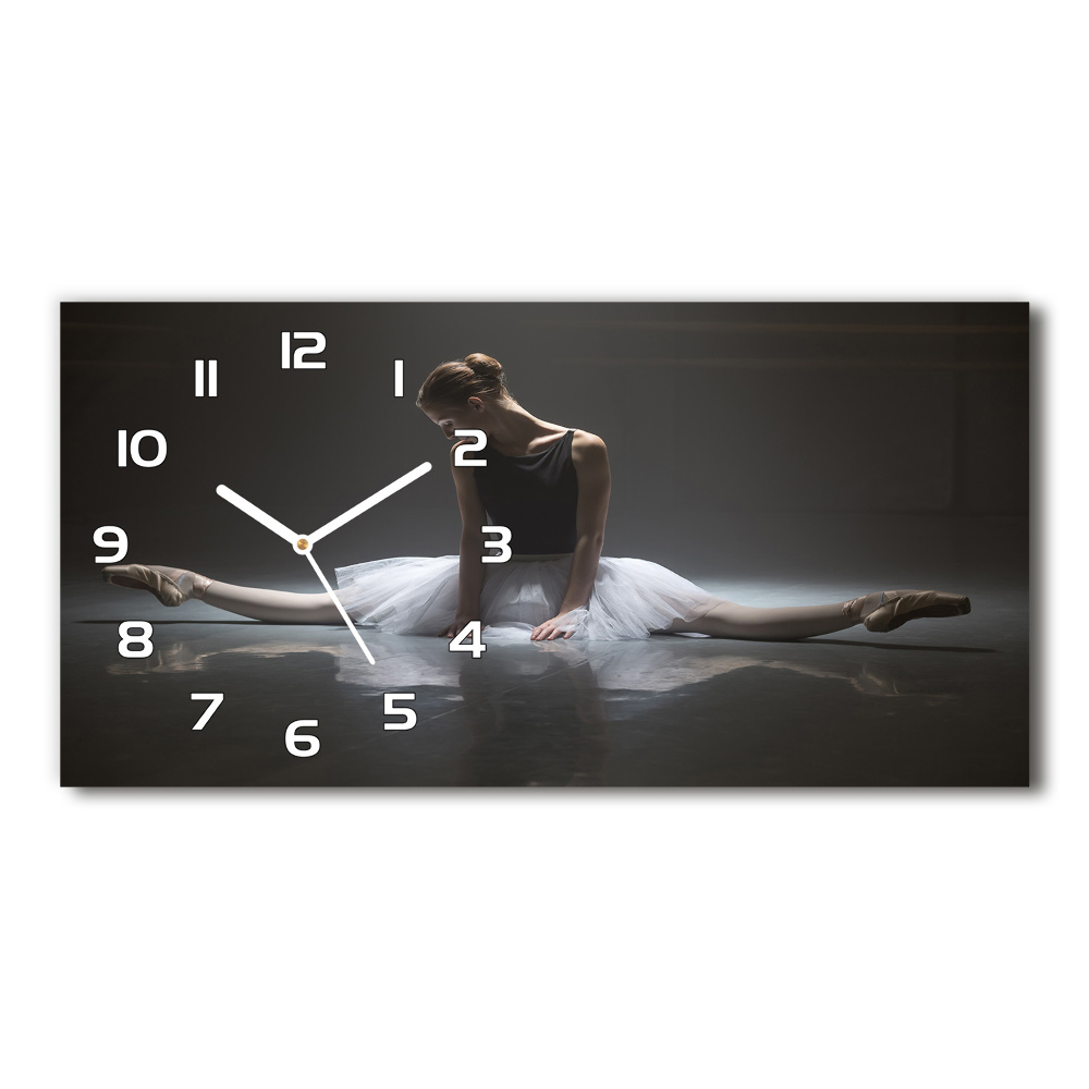 Horizontal rectangular wall clock Ballerina