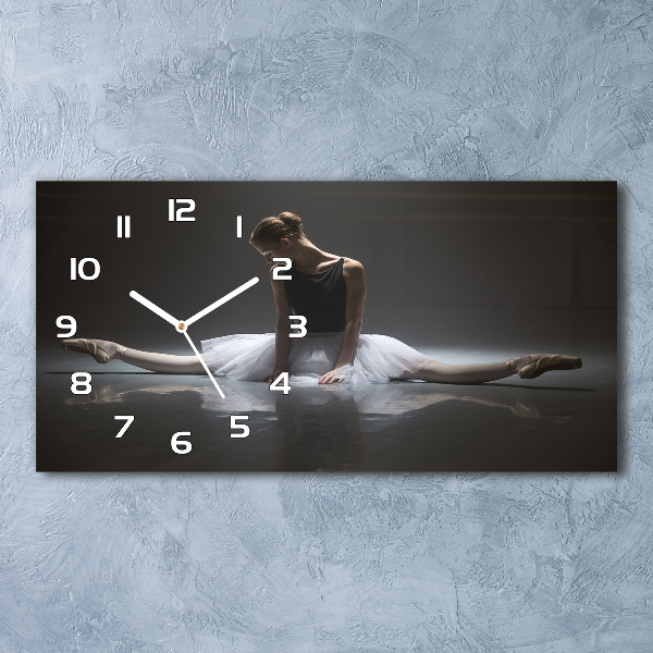 Horizontal rectangular wall clock Ballerina