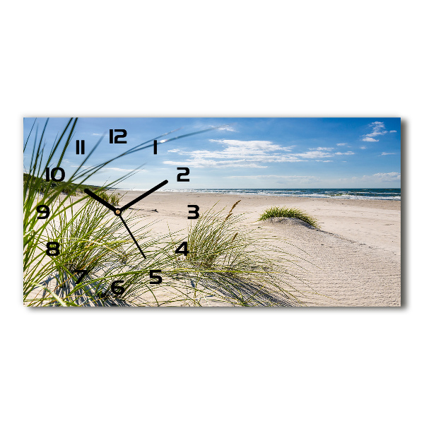 Horizontal rectangular wall clock Mrzeżyno beach