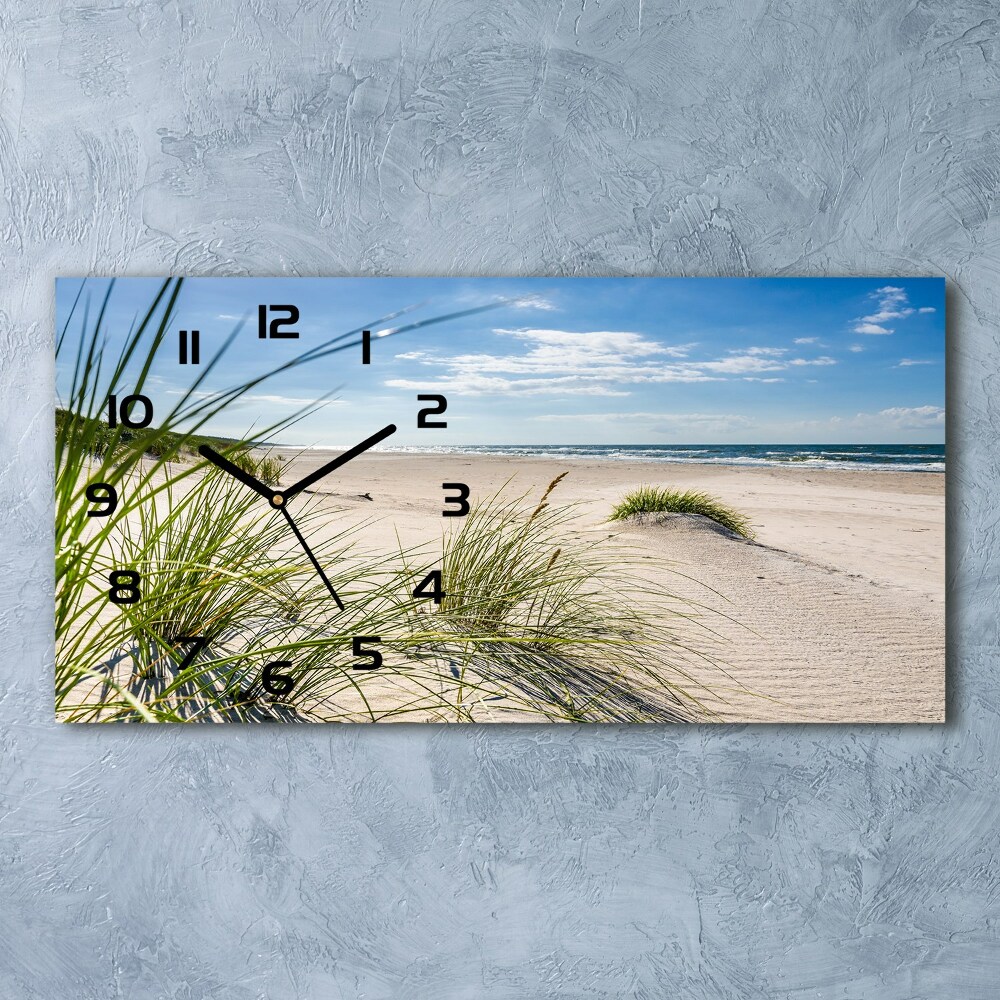 Horizontal rectangular wall clock Mrzeżyno beach