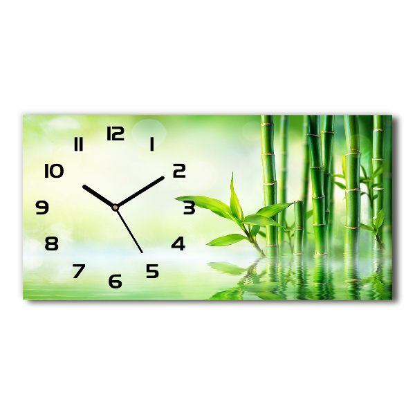 Horizontal wall clock Bamboo