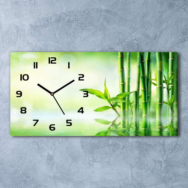 Horizontal wall clock Bamboo