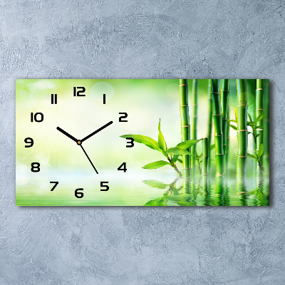 Horizontal wall clock Bamboo