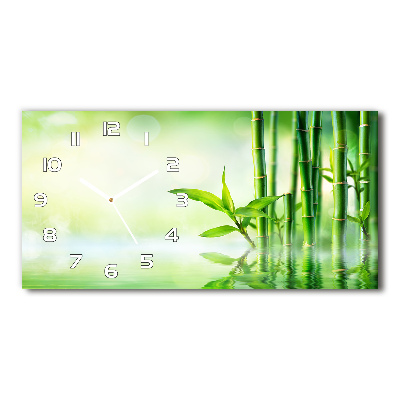 Horizontal wall clock Bamboo