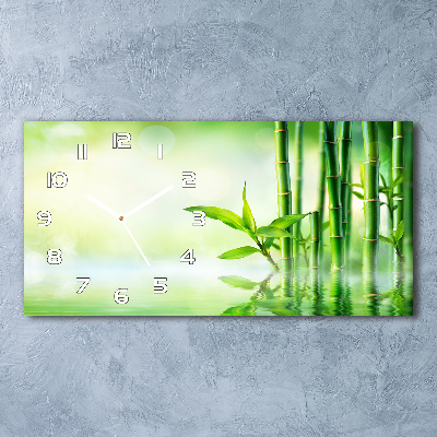 Horizontal wall clock Bamboo