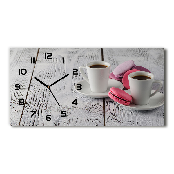 Horizontal wall clock Coffee and cakes