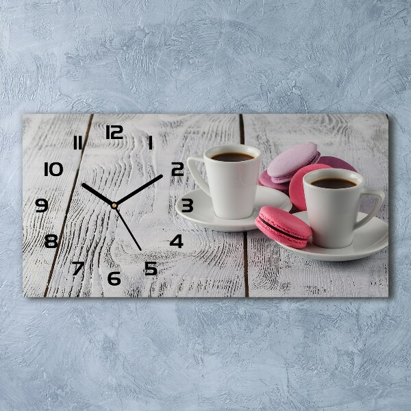 Horizontal wall clock Coffee and cakes