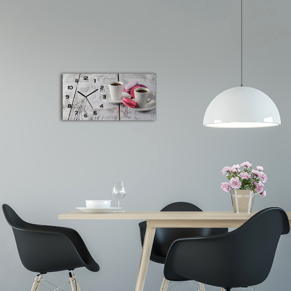 Horizontal wall clock Coffee and cakes