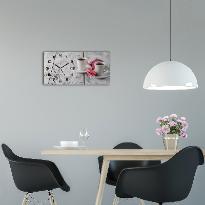 Horizontal wall clock Coffee and cakes