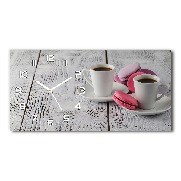 Horizontal wall clock Coffee and cakes