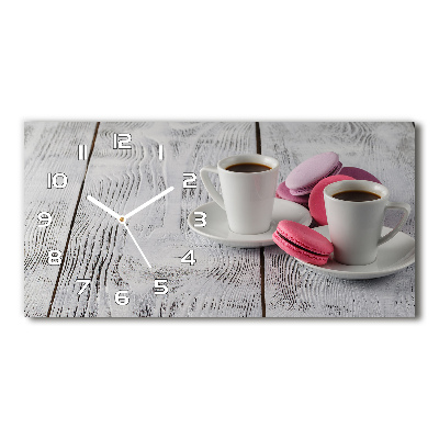 Horizontal wall clock Coffee and cakes