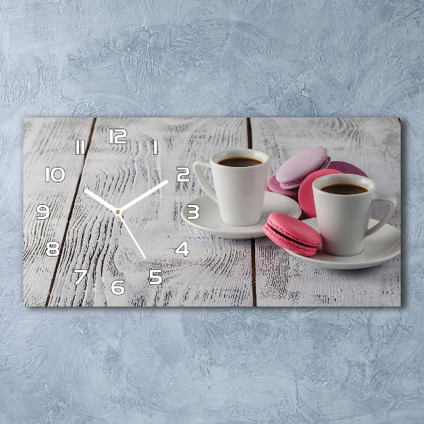 Horizontal wall clock Coffee and cakes