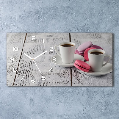 Horizontal wall clock Coffee and cakes