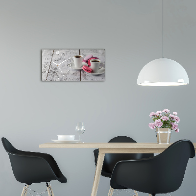 Horizontal wall clock Coffee and cakes