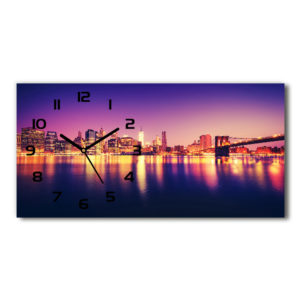 Horizontal rectangular wall clock Manhattan New York