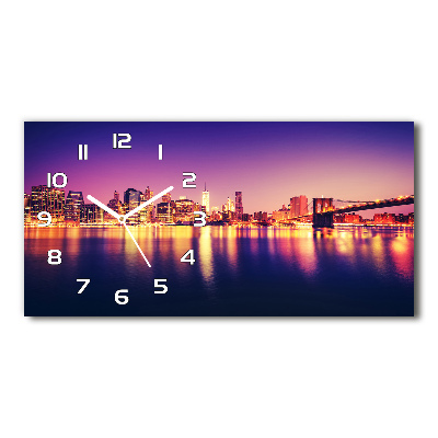 Horizontal rectangular wall clock Manhattan New York