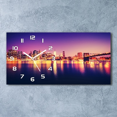 Horizontal rectangular wall clock Manhattan New York