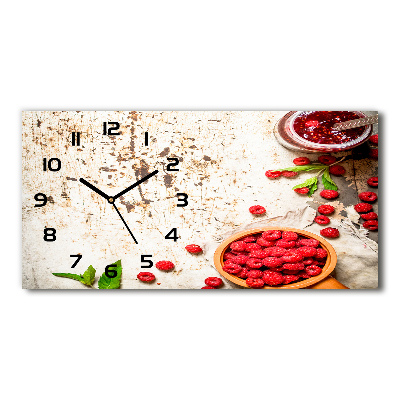 Horizontal wall clock Raspberry jam