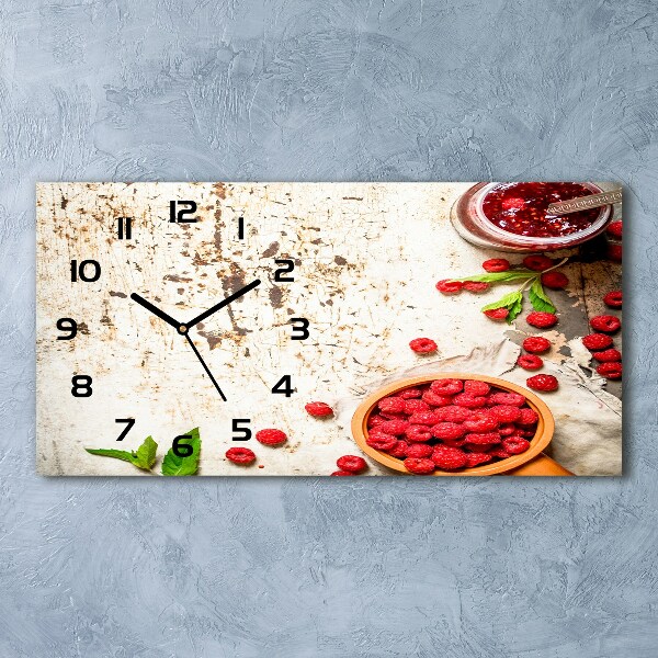 Horizontal wall clock Raspberry jam