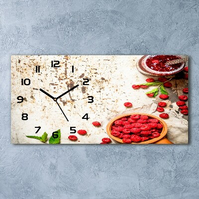 Horizontal wall clock Raspberry jam