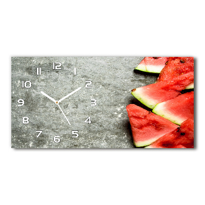 Horizontal wall clock Chopped watermelon