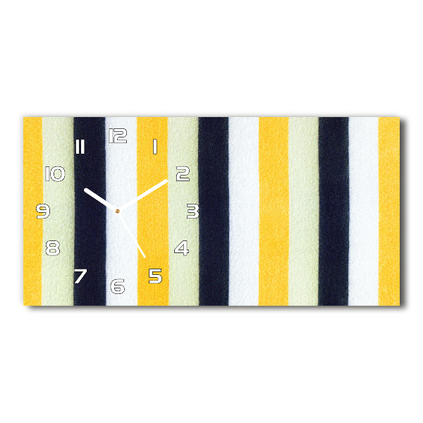 Horizontal rectangular wall clock Background with stripes